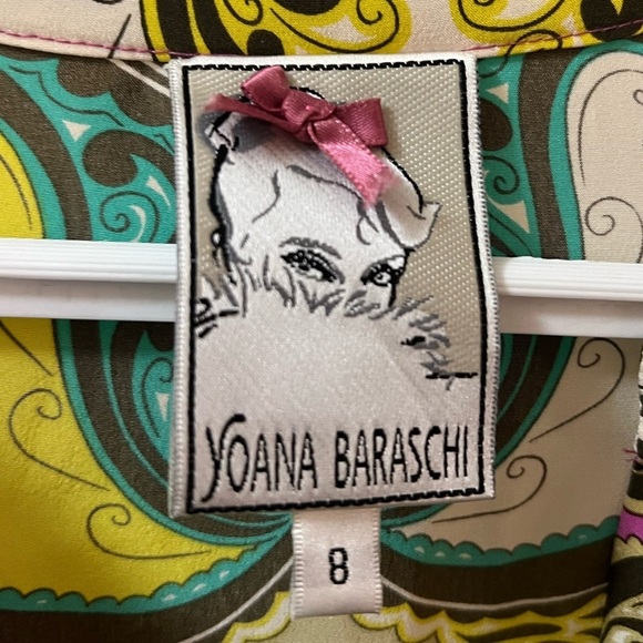 ⚪️ Yoana Baraschi vintage floral dress size 8 paisley belted - Picture 6 of 10